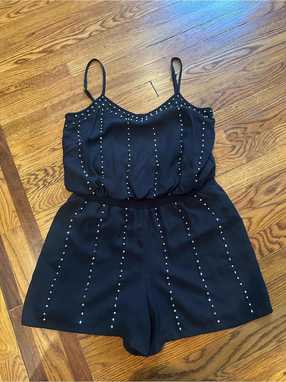Zio Black Studded Sleeveless Romper Size Small